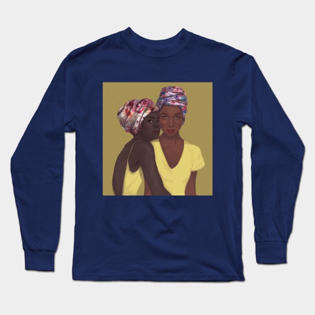 African American Sisterhood Long Sleeve T-Shirt by monicasan